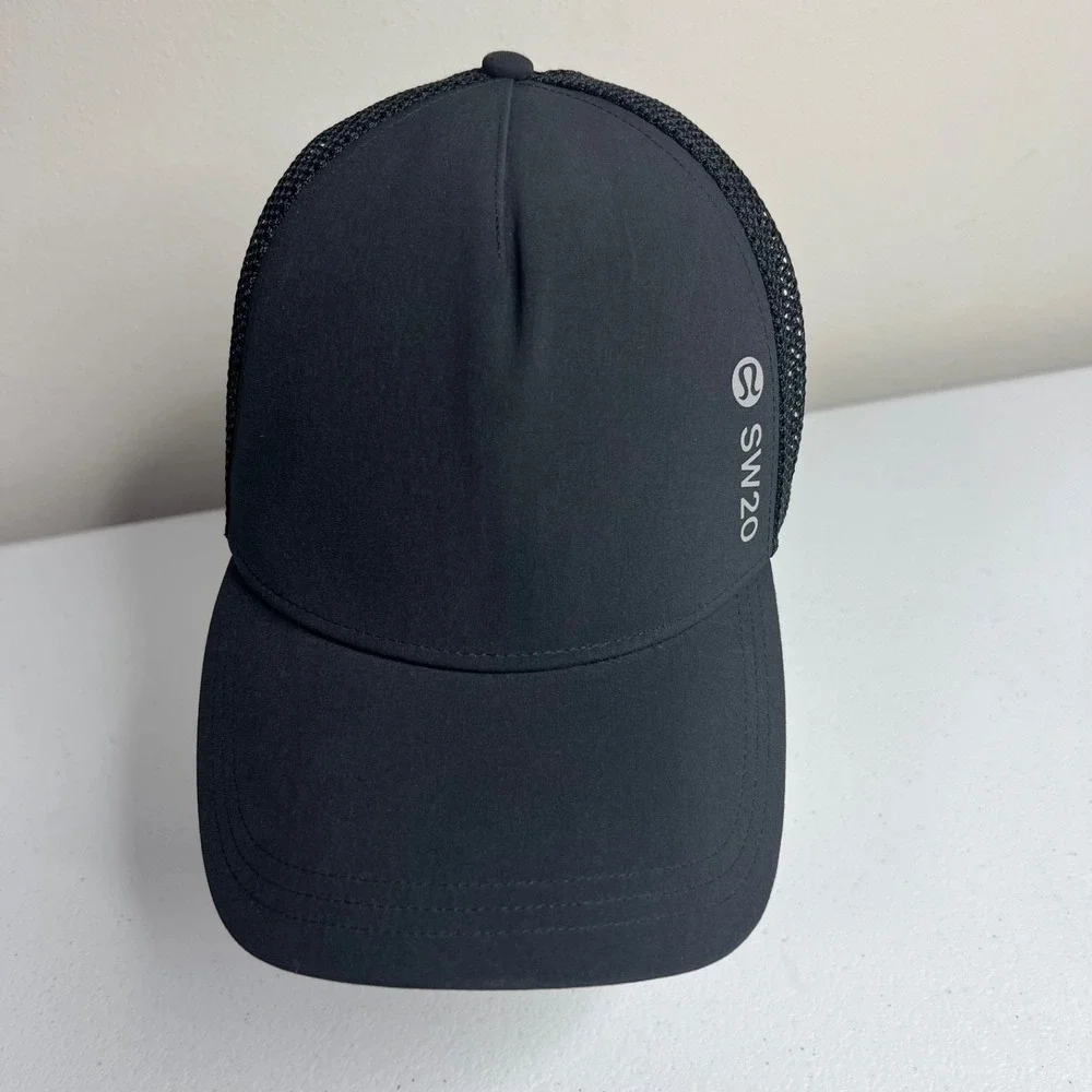 Lululemon SW20 Hat Cap Snap Back Mens Unisex Adjustable OS Black Running Active